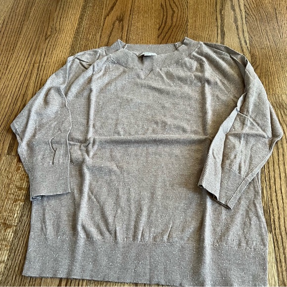 🆕 LOFT mocha tan sweater size large - Picture 3 of 8